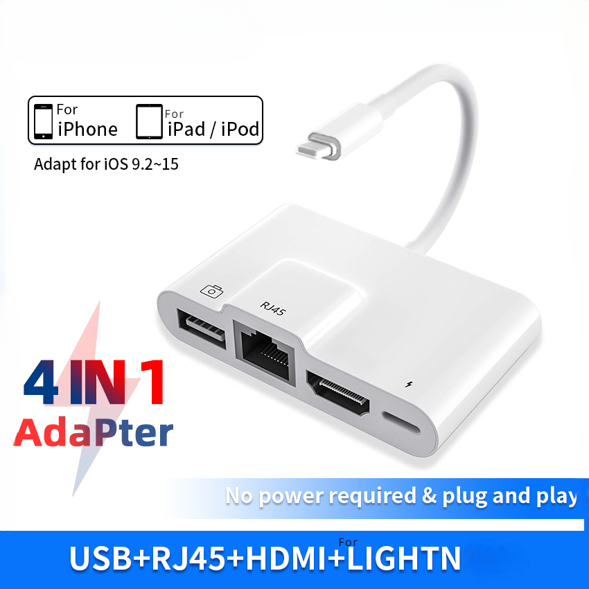 Smart Home Hub 2 - Для Lightning к RJ45 Ethernet OTG