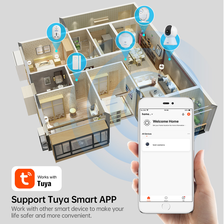 KERUI 4K 8MP Tuya Smart Mini W – обзор и цена Smart Home Camera Ezviz
